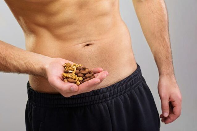 A man who eats nuts to increase potency. 